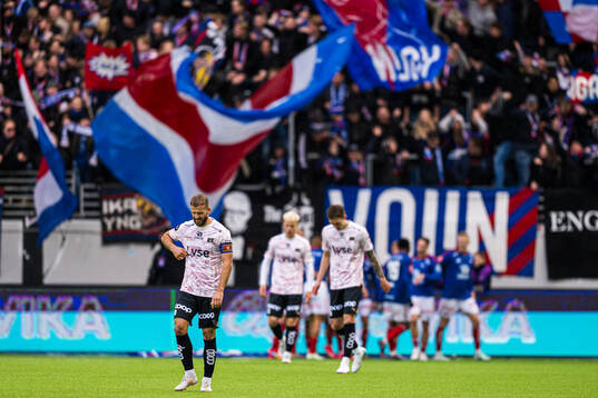 Zlatko Tripic of Viking looks dejected