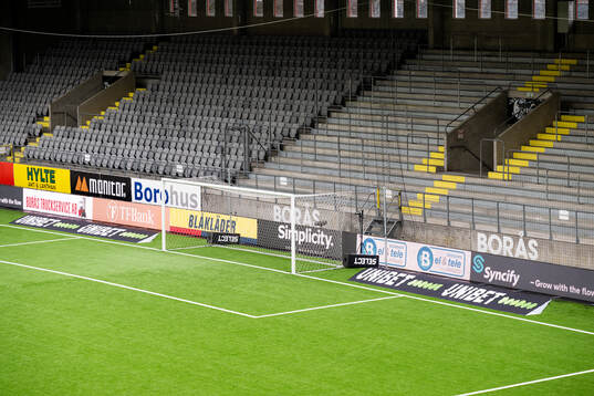 Reklam och detaljer på Borås Arena