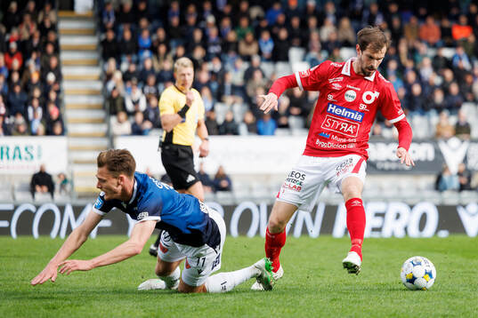 Halmstads Villiam Granath och Degerfors Sebastian Ohlsson