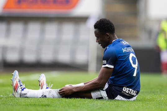 Halmstads Yannick Agnero deppar