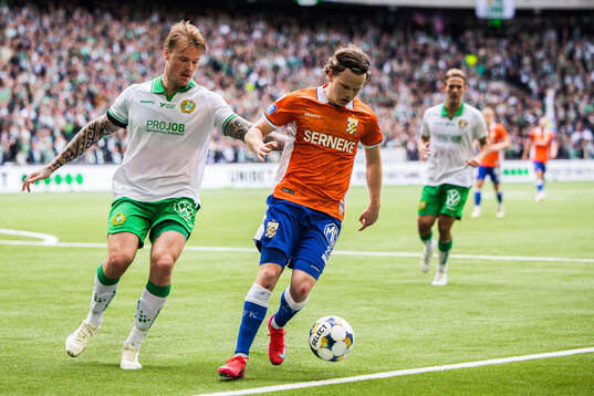 Hammarbys Victor Eriksson och IFK Göteborgs Kolbeinn