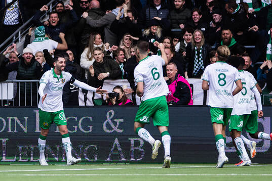 Hammarbys Nahir Besara jublar