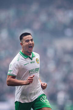 Hammarbys Jusef Erabi jublar