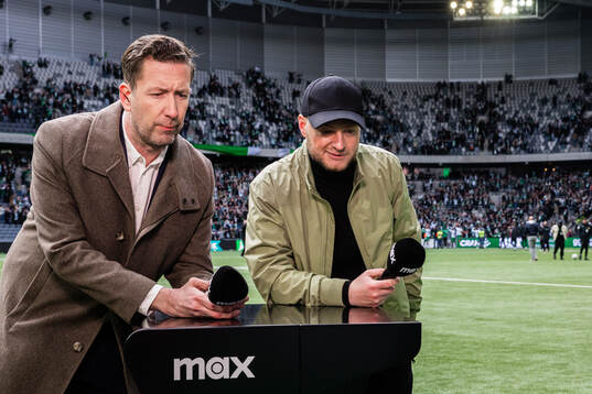 Max reporter Jonas Dahlquist och Hammarbys tränare Kim