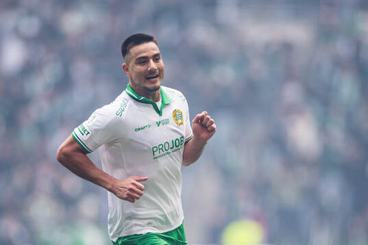 Hammarbys Jusef Erabi jublar