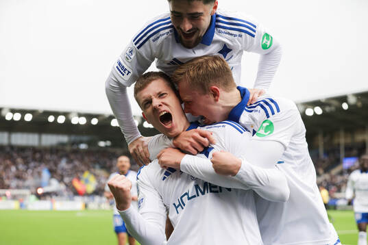 IFK Norrköpings Sebastian Vinther Jørgensen jublar