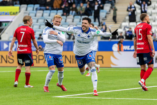 IFK Norrköpings David Moberg Karlsson jublar