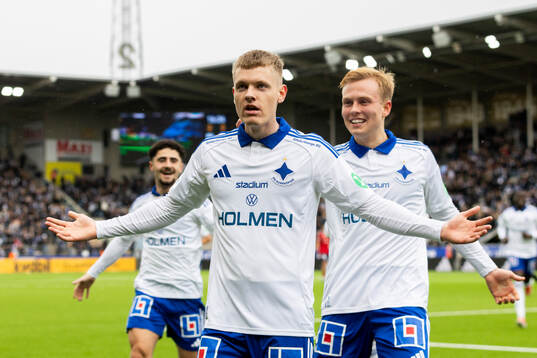 IFK Norrköpings Sebastian Vinther Jørgensen jublar