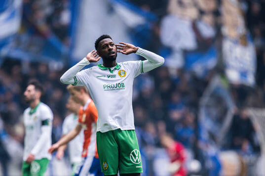 Hammarbys Shaquille Pinas jublar