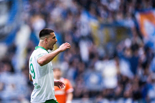 Hammarbys Jusef Erabi jublar