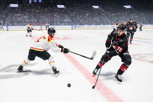 Brynäs Victor Söderström och Malmö Redhawks Jakub Galvas