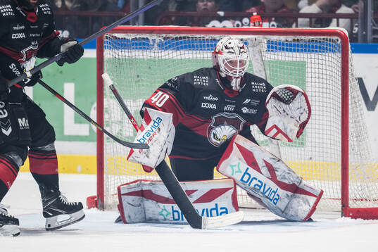 Malmö Redhawks målvakt Oskar Blomgren