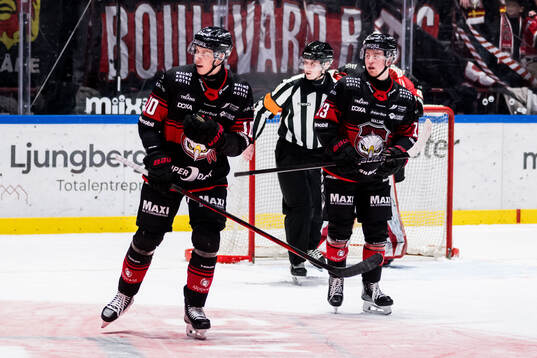 Malmö Redhawks William von Barnekow och Petter Vesterheim