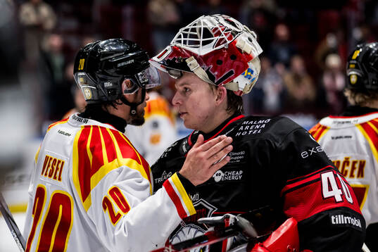 Malmö Redhawks målvakt Oskar Blomgren