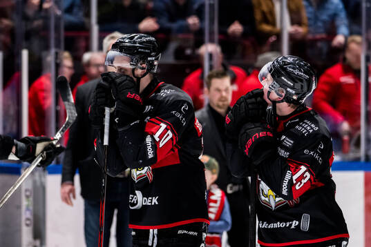 Malmö Redhawks William von Barnekow och Petter Vesterheim