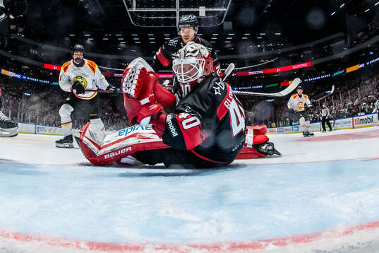 Malmö Redhawks målvakt Oskar Blomgren