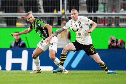 GAIS Gustav Lundgren och AIKs Thomas Poppler Isherwood