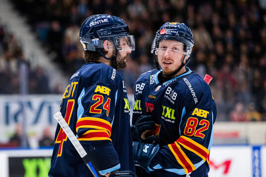 Djurgårdens Ludvig Rensfeldt och Colby Sissons