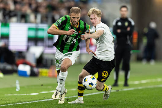 GAIS Gustav Lundgren och AIKs Andreas Redkin