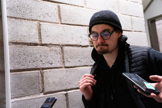 Färjestads David Tomasek deppar i mixade zonen