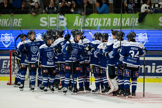 Karlskogas spelare jublar