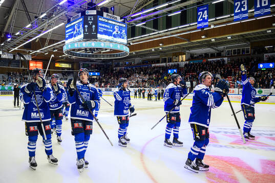 Karlskogas spelare jublar