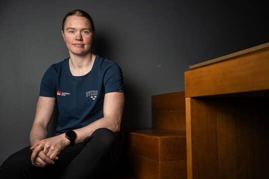 Sara Hjalmarsson of Sweden poses for a portrait at a press