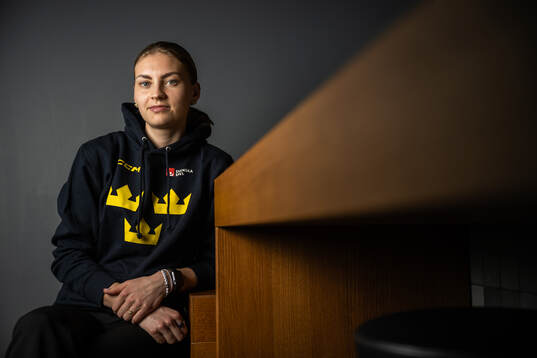 Ida Boman of Sweden poses for a portrait at a press event