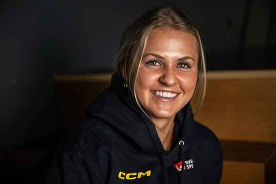Sofie Lundin of Sweden poses for a portrait at a press event