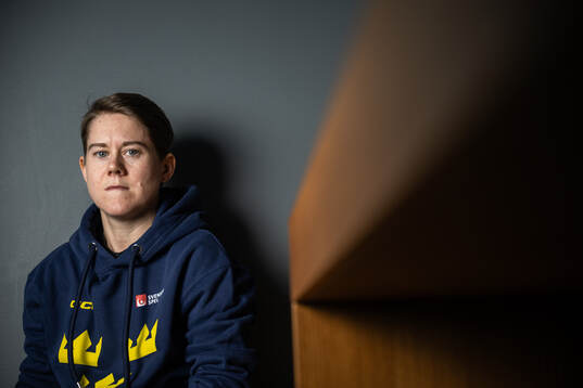 Lisa Johansson of Sweden poses for a portrait at a press