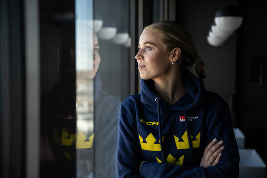 Emma Forsgren of Sweden poses for a portrait at a press