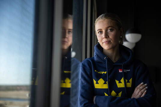 Emma Forsgren of Sweden poses for a portrait at a press