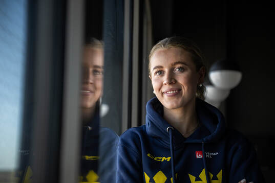 Emma Forsgren of Sweden poses for a portrait at a press