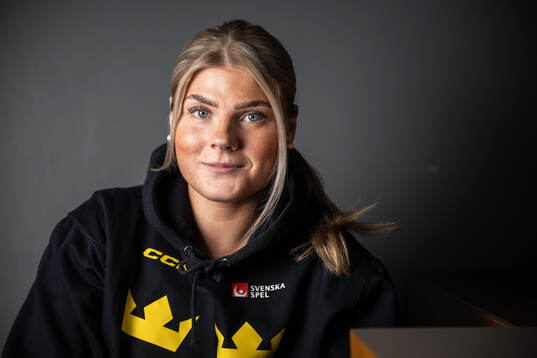 Lova Blom of Sweden poses for a portrait at a press event