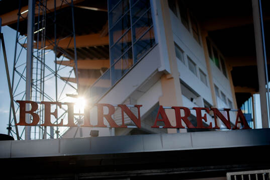 Exteriör vy av Behrn Arena