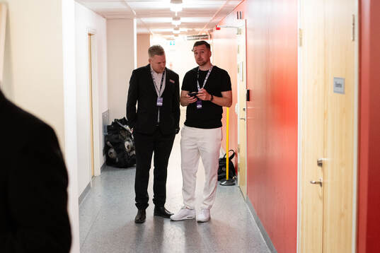 Örebros VD Jonas Lindegren och sportchef Enes Ahmetovic