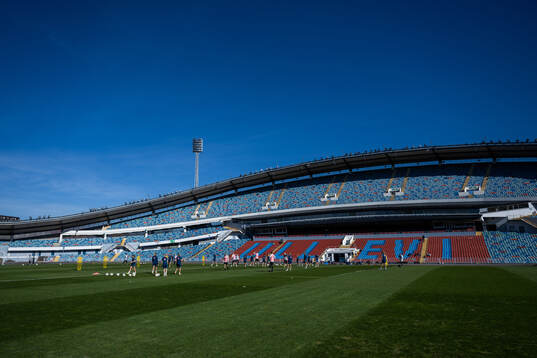 Players at Ullevi Arena