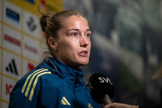 Filippa Angeldahl is interviewed