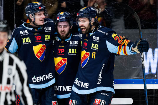 Djurgårdens Hugo Blixt, Albin Grewe och Ludvig Rensfeldt