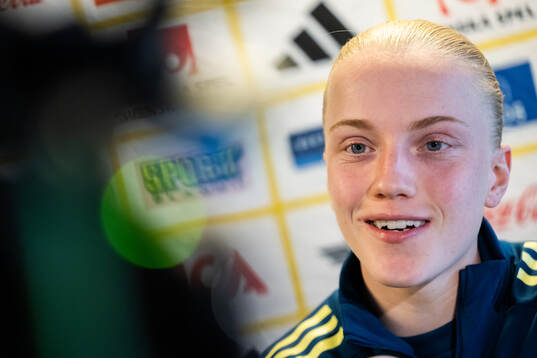 Anna Sandberg is being interviewed