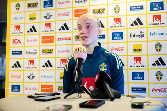 Anna Sandberg is being interviewed