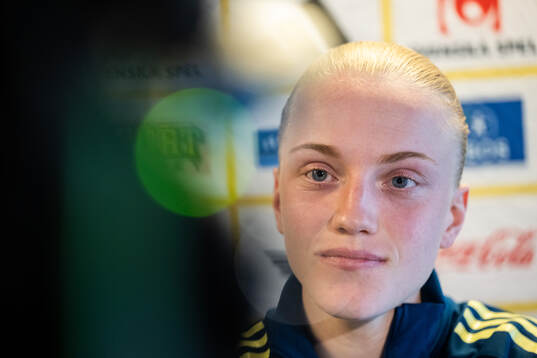 Anna Sandberg is being interviewed