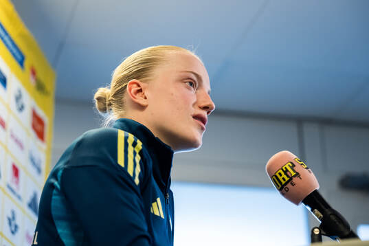 Anna Sandberg is being interviewed