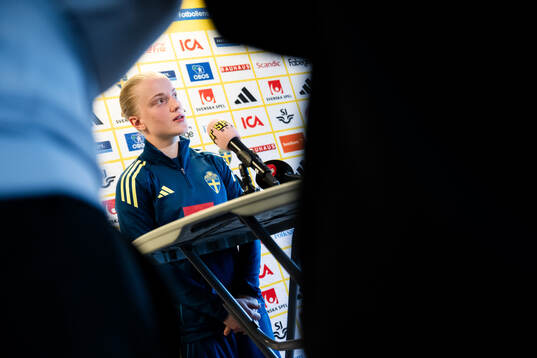 Anna Sandberg is being interviewed