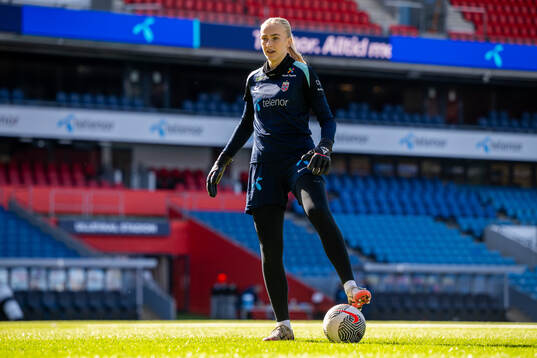 Goalkeeper Selma Panengstuen of the Norwegian women's