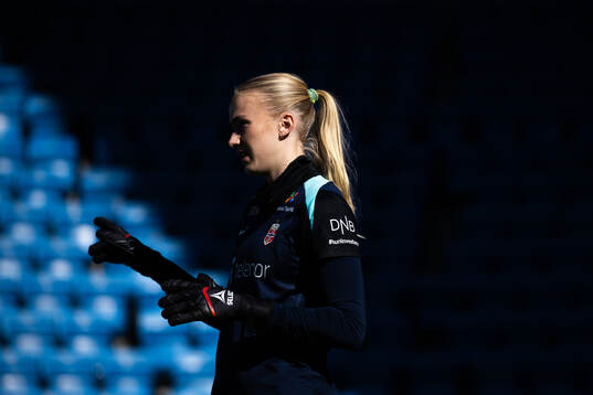 Goalkeeper Selma Panengstuen of the Norwegian women's