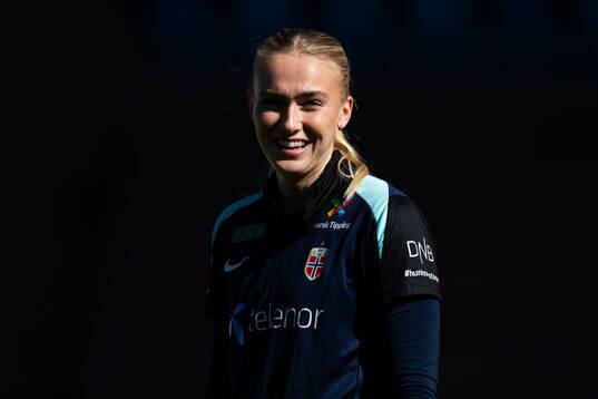 Goalkeeper Selma Panengstuen of the Norwegian women's