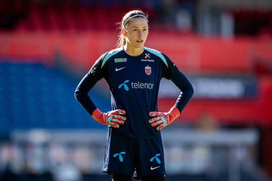 Goalkeeper Cecilie Fiskerstrand of the Norwegian women's