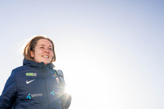 Goalkeeper Aurora Mikalsen of the Norwegian women's