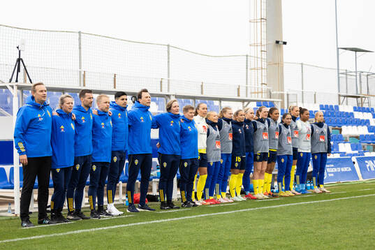 Staff and players of Sweden